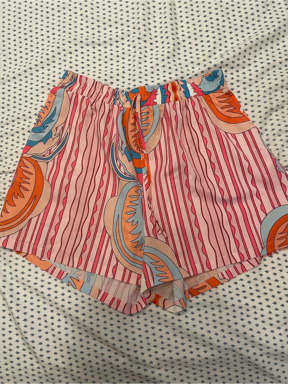 Pink Striped Print Women’s Shorts